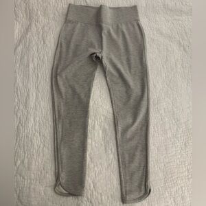 Lou & Grey Wanderweave High Waisted Ankle Pants in Seagull Grey/Beige Mix Sz M